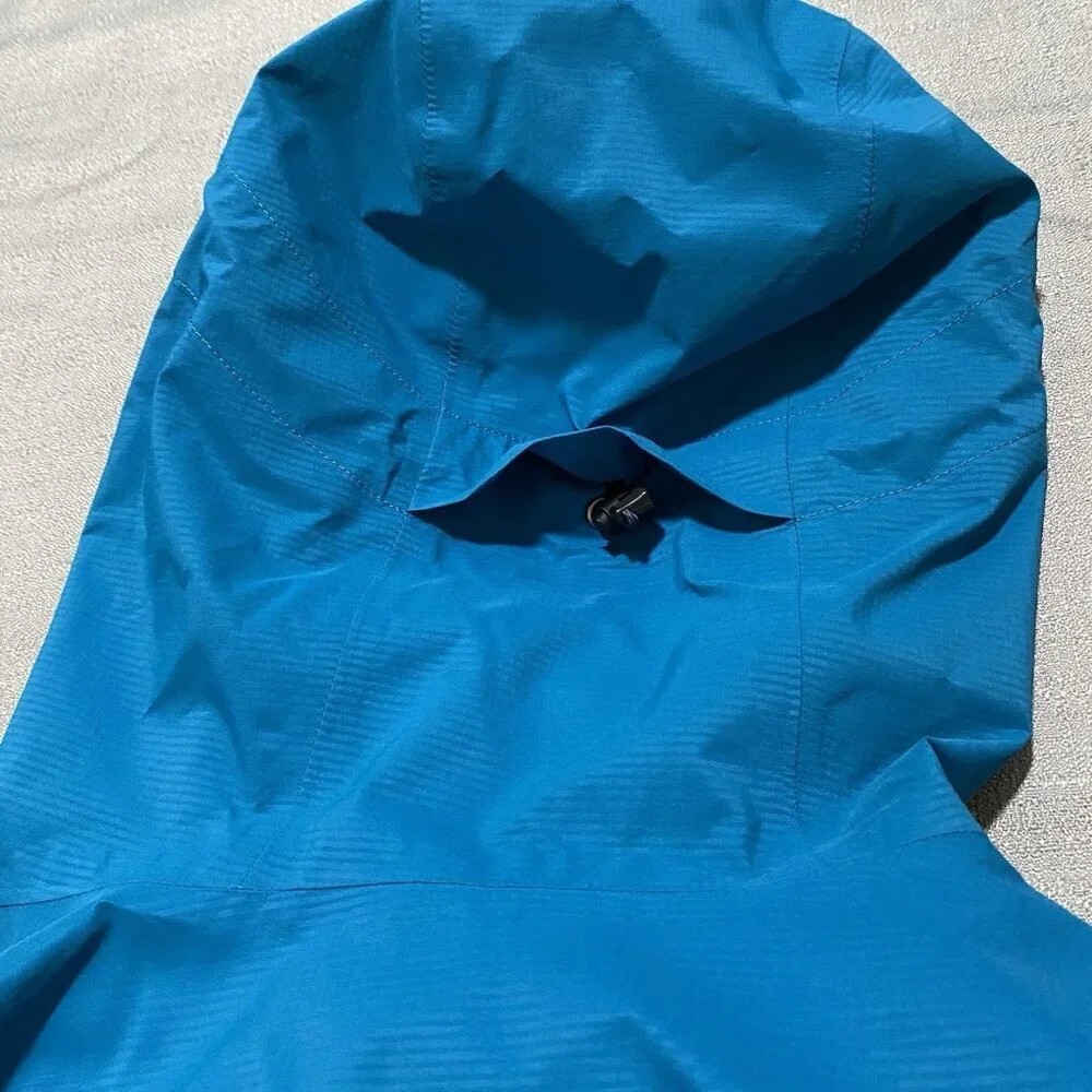 The North Face Windbreaker Jacket Dryvent Rain Hood Men Large Blue Full Zip